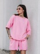 Костюм вільного крою - Футболка, шорти - Софія - Рожевий mini 