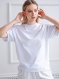 Футболка базова - біла - oversize - "Аніка" mini 