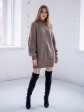 Жіноча туніка з високим горлом - Шерсть - Акрил - "Мира" шоколад mini 2