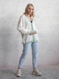 Кардиган з гудзиками - oversize - "Беатріс" - Молочно-оливковий mini 5