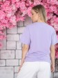 Жіноча футболка - оверсайз  - лавандова з принтом MTV mini 5