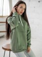 Жіночий худи на флісі з капюшоном Oversize - "Оллі" - хакі mini 1