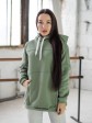Жіночий худи на флісі з капюшоном Oversize - "Оллі" - хакі mini 3