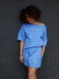 Костюм вільного крою - Футболка, шорти - Софія - Блакитний mini 11