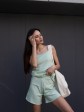 Костюм шорти та майка - Машинна в'язка - "Глорія" - Оливковий mini 4