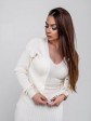 В'язана жіноча кофта "Елізабет" - Молоко mini 3