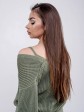 В'язана жіноча кофта - Бавовна -Шерсть - Акрил - "Келлі" - Хакі mini 6