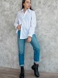Жіноча сорочка - Чоловічий крій - Бавовна - "Олівія" - Біла mini 