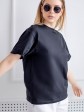 Футболка базова - чорна  - oversize -"Аніка" mini 