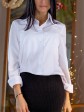 Жіноча сорочка - Чоловічий крій - Бавовна - "Олівія" - Біла mini 7