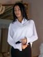Жіноча сорочка - Чоловічий крій - Бавовна - "Олівія" - Біла mini 9