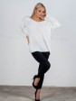 Светр з відкритою спиною oversize - машинне в'язання - "Кайлі" - Білий mini 