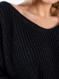 Светр з відкритою спиною oversize - машинне в'язання - "Кайлі" - Чорний mini 2