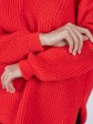Светр з відкритою спиною oversize - машинне в'язання - "Кайлі" - Червоний mini 4