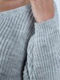 Свитер с открытой спиной oversize - машинная вязка - "Кайли" - Серый mini 3