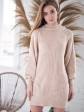 Жіноча туніка з високим горлом - Вовна - Акрил - "Мира" бежевий mini 4
