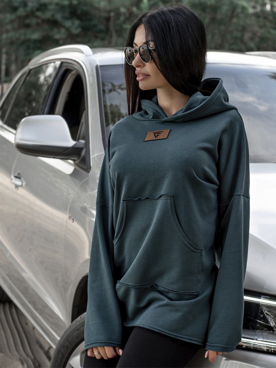 Жіночий худи з капюшоном - Смарагд 2
