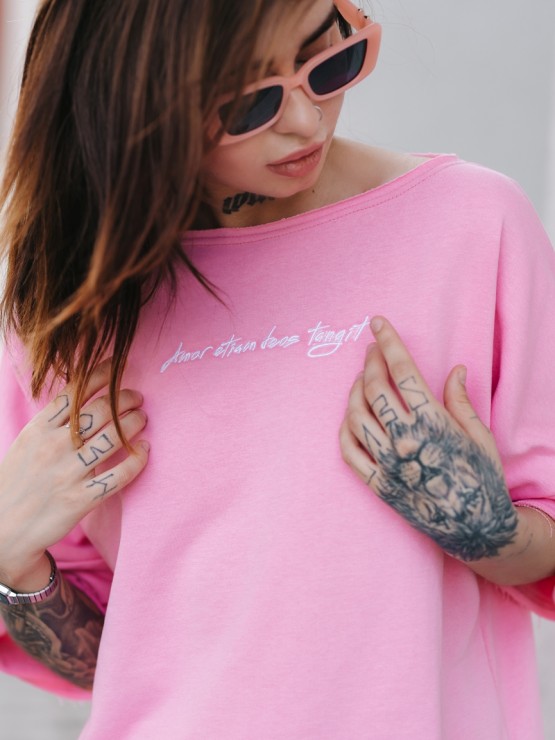 Костюм вільного крою - Футболка, шорти - Софія - Рожевий 1