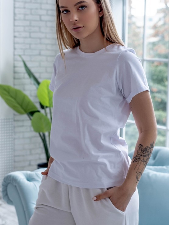 Футболка "Disco" - Бавовна - Бiла  -  принт касета 2