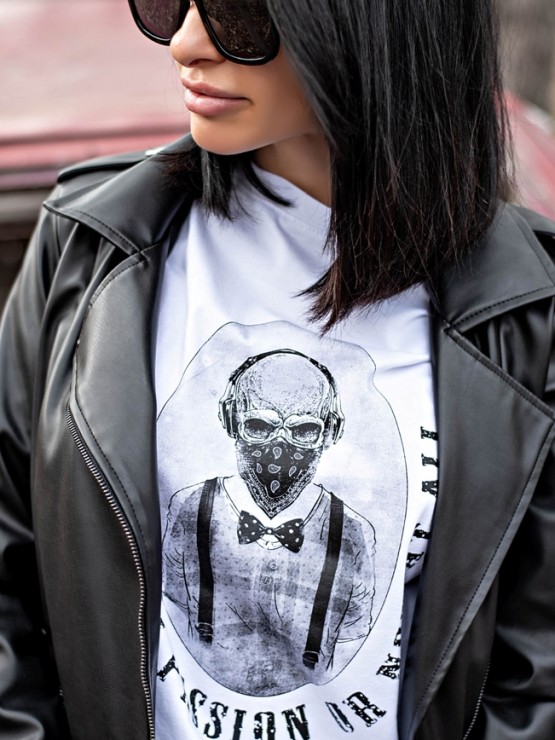 Базова футболка - Бавовна - Оversize "Хардкор" - Біла 2