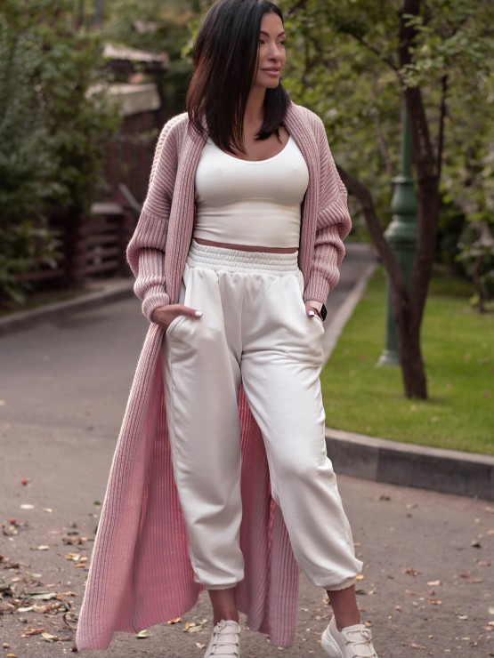 Жіночий кардиган пудра 1