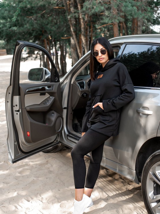 Жіноче худі з капюшоном - Чорний 2