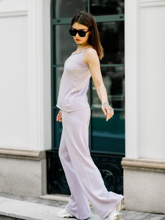 Майка жіноча - Машинна в'язка - Лавандовий 1