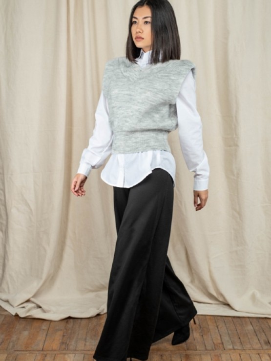 Жилет в’язаний сірий "Лілі"(Сірий) 