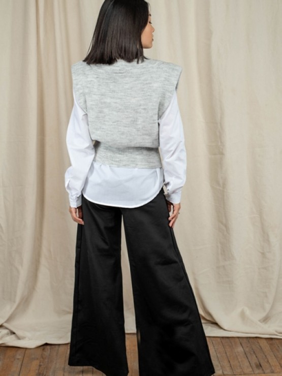 Жилет в’язаний сірий "Лілі"(Сірий) 1