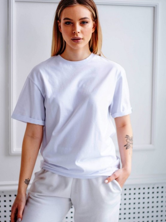 Футболка базова - біла - oversize - "Аніка" 2