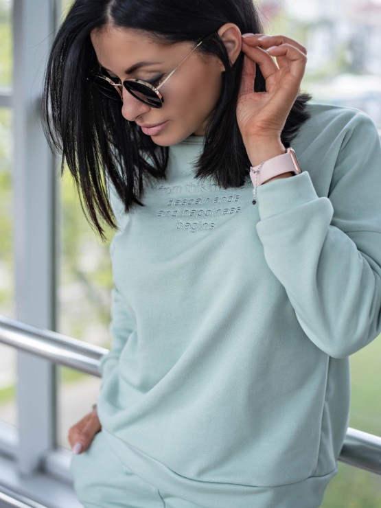 Жіночий костюм вільного крою - Тринітка - «Дженіфер» - Оливковий 