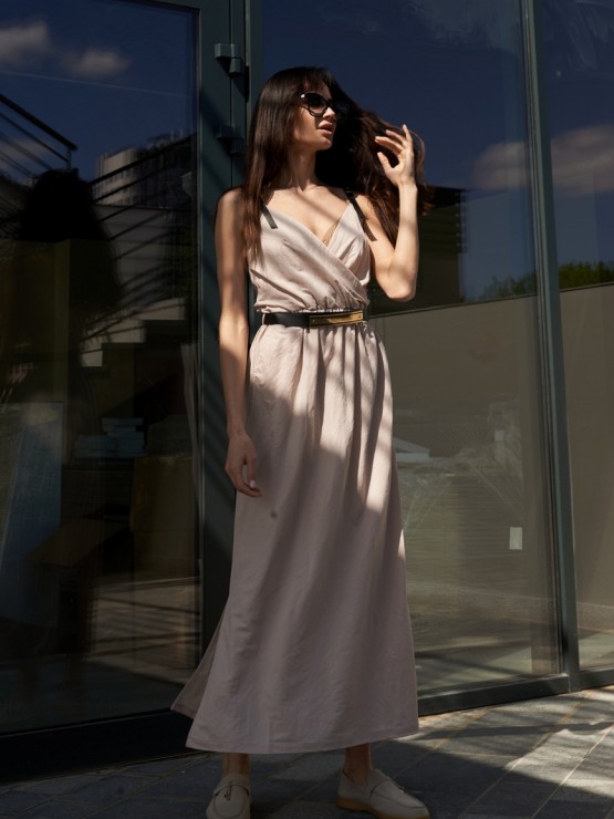 Літній трикотажний сарафан - «Домініка» - Бежевий 8