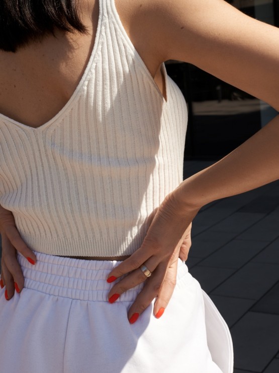 Топ жіночий - Машинна в'язка - Молочний 4