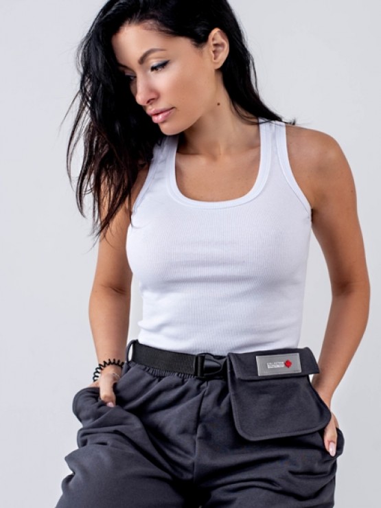 Майка жіноча - Рубчик - Білий 1