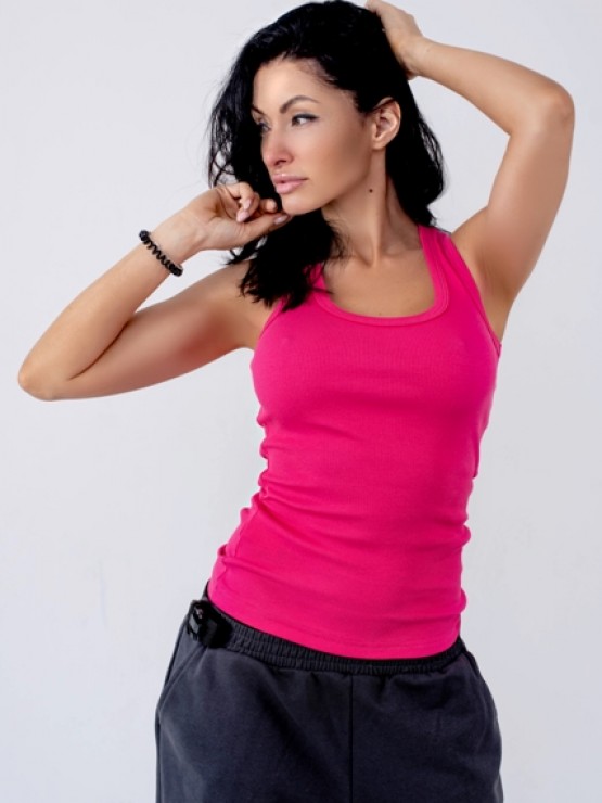 Майка жіноча - Рубчик - Малина 