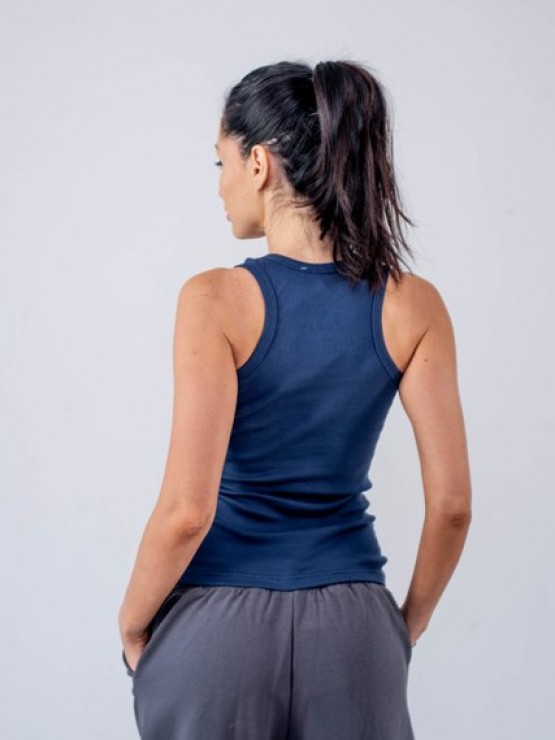 Майка жіноча - Рубчик - Синій 3