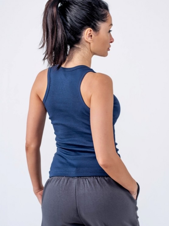 Майка жіноча - Рубчик - Синій 4