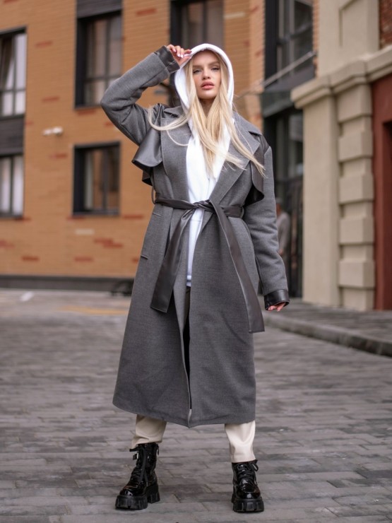 Зимове кашемірове на утеплювачі "Джетта" - Сірий 5