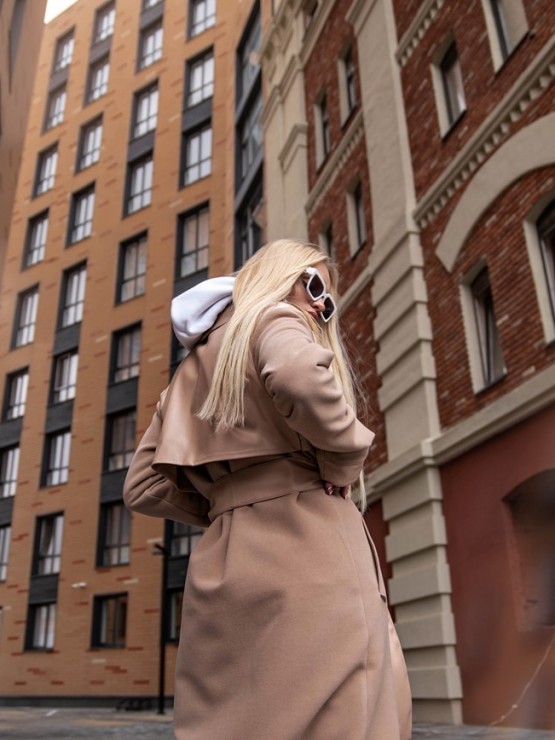 Зимове кашемірове на утеплювачі "Джетта" - Пісок 5