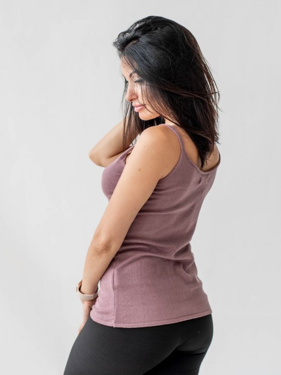 Майка жіноча - Машинна в'язка -  Слива 1