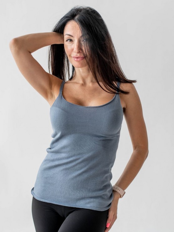 Майка жіноча - Машинна в'язка -  Графіт 