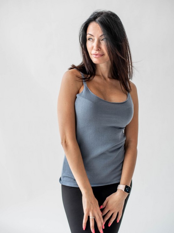 Майка жіноча - Машинна в'язка -  Графіт 2