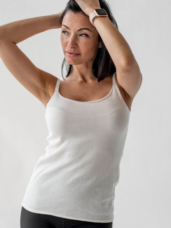 Майка жіноча - Машинна в'язка -  Молоко 4