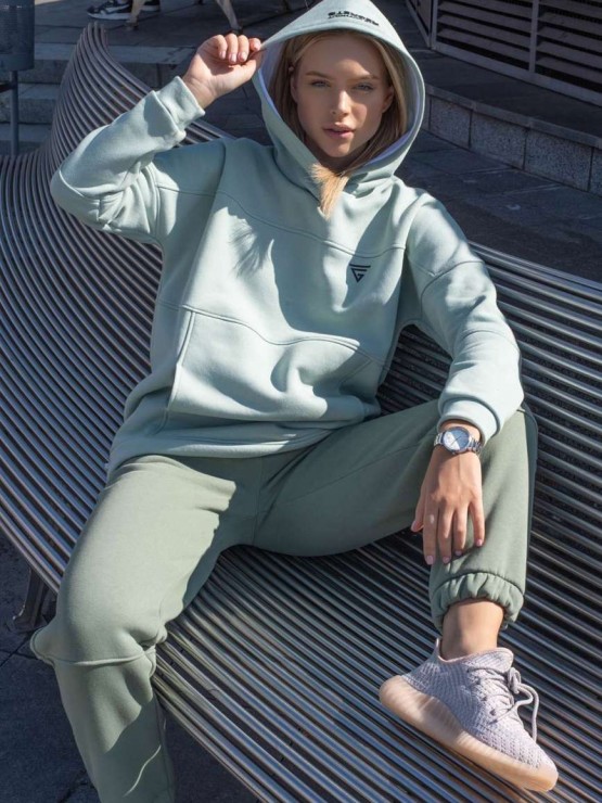 Жіночий спортивний костюм на флісі - "Аврора" - оливка-хакі 5