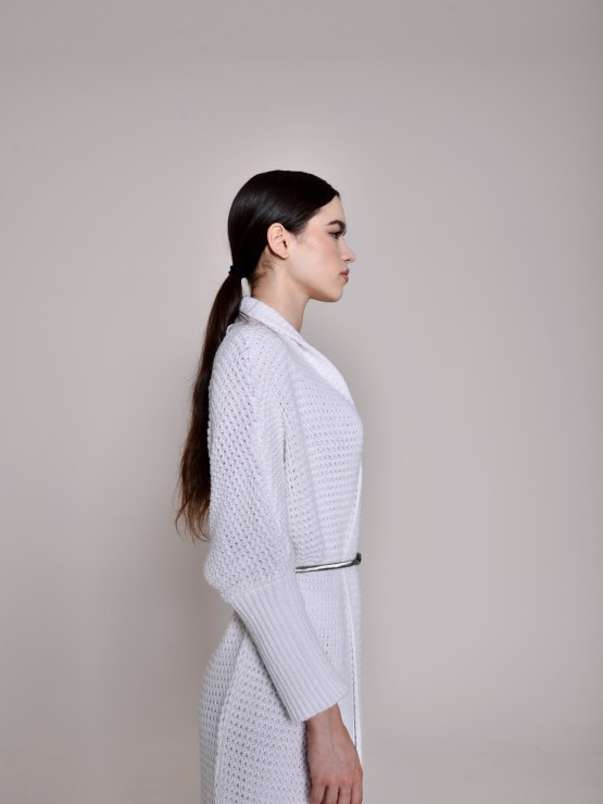 Кардиган машинної в'язки "Ада"білий 6