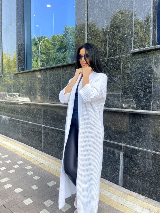 Кардиган машинної в'язки "Ада"білий 