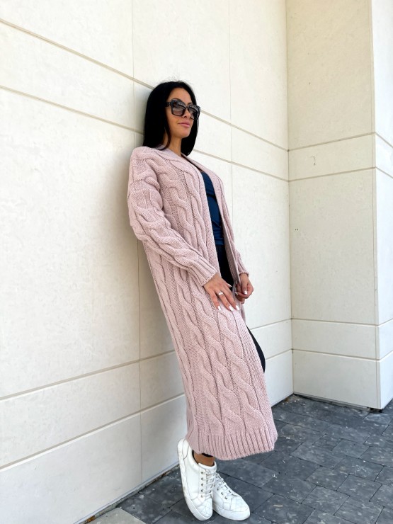 Кардиган Тіфанні(пудра) машинна в'язка 