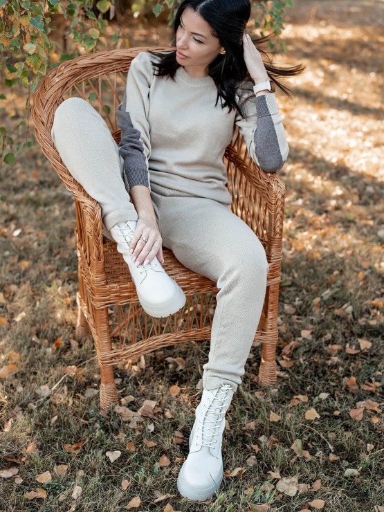 Женский костюм  мелкой вязки  - «Кристина» - Песок 