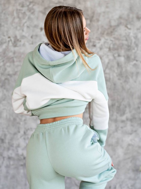 Костюм жіночий - Триніка на флісі -oversize - "Моніка" - Оливка 2