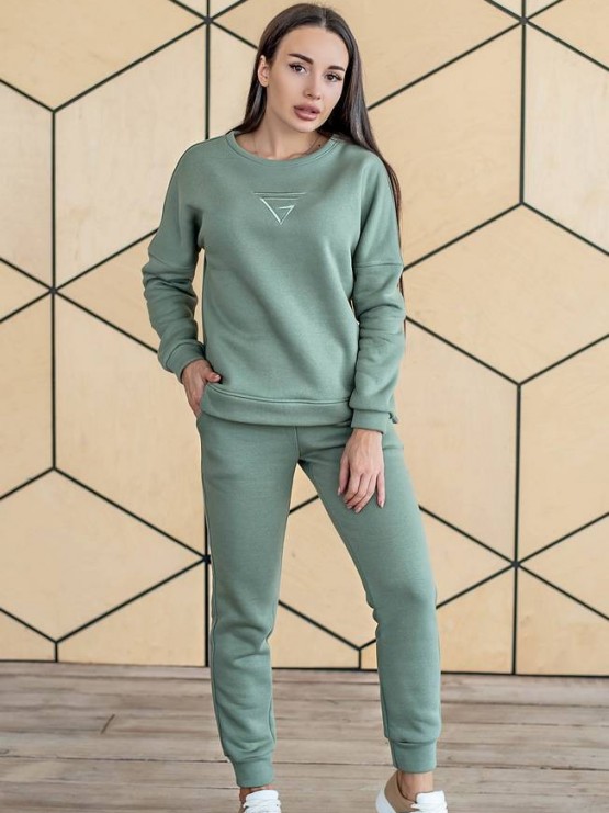 Жіночий костюм - Тринитка на флісі-«Белла» - Хакі 